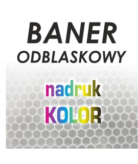 Baner ODBLASKOWY z nadrukiem
