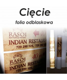 Folia odblaskowa + cięcie ploterem