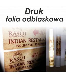 Druk folia odblaskowa
