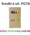 Kredki z nadrukiem FULL COLOR (6 kredek) 25szt.