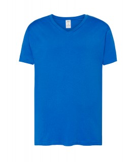 KOSZULKA MĘSKA KOLOROWA TSUA PICO  V-neck z nadrukiem DTG / DTF - JHK