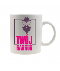 KUBEK BIAŁY Z NADRUKIEM - logo / grafika / zdjęcie / napis