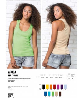 KOSZULKA DAMSKA KOLOROWA TSULARB Aruba - z nadrukiem DTG / DTF - JHK