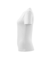 KOSZULKA DAMSKA BIAŁA TSRLCMFP - COMFORT V-NECK - Z NADRUKIEM DTG / DTF - JHK