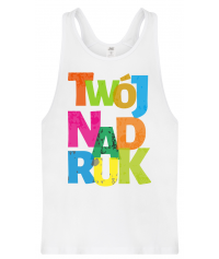 Koszulka Biała Tsualbch Urban Beach Unisex z nadrukiem DTG / DTF - JHK