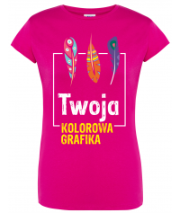 KOSZULKA kolorowa TSRL CMF 145g DAMSKA z nadrukiem DTG / DTF - JHK
