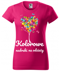 KOSZULKA DAMSKA KOLOROWA 134 BASIC z nadrukiem DTG / DTF - MALFINI