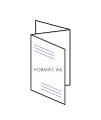 Ulotka składana A6 6 stron w "C"