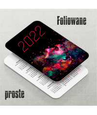 Kalendarzyki listkowe - foliowane proste narożniki