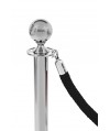 Border Pleciony czarny - klamra chrome