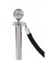 Border Pleciony czarny - klamra chrome