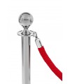 Border pleciony czerwony - klamra chrome