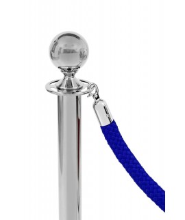 Border pleciony niebieski - klamra chrome
