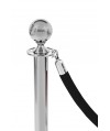 Border welurowy czarny - klamra chrome