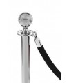 Border welurowy czarny - klamra chrome