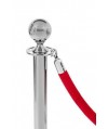Border welurowy czerwony - klamra chrome