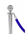 Border welurowy niebieski - klamra chrome