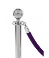 Border welurowy fioletowy - klamra chrome