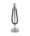 Border Pleciony czarny - klamra chrome