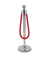 Border pleciony czerwony - klamra chrome