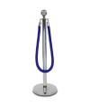 Border pleciony niebieski - klamra chrome
