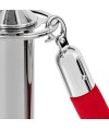 Border welurowy czerwony - klamra chrome