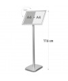 Stojak info/menu Standard srebrny - A3
