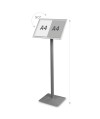 Stojak info/menu Premium srebrny - A3