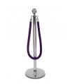 Border welurowy fioletowy - klamra chrome