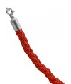 Border pleciony czerwony - klamra chrome