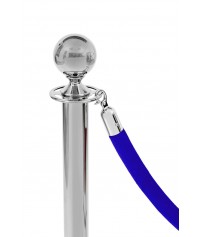 Border welurowy niebieski - klamra chrome