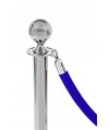 Border welurowy niebieski - klamra chrome