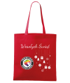 Torba bawełniana Świąteczna z logo - wiszące grafiki - czerwona