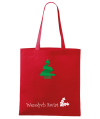 Torba bawełniana Świąteczna z logo - prezent - czerwona