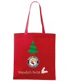 Torba bawełniana Świąteczna z logo - prezent - czerwona