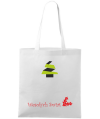 Torba bawełniana Świąteczna z logo - choinka zygzak - biała