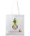 Torba bawełniana Świąteczna z logo - choinka zygzak - biała