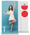 Roll up Wave 85x220 - teleskopowy maszt, system wymiany grafik