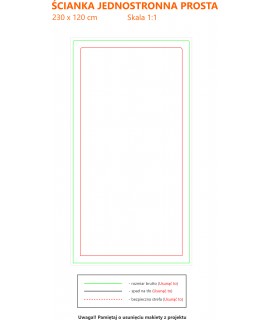 Ścianka reklamowa Prosta 120x230cm jednostronna EXPO