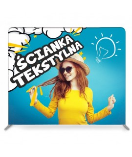 Ścianka reklamowa PROSTA 250x230cm tekstylna jednostronna