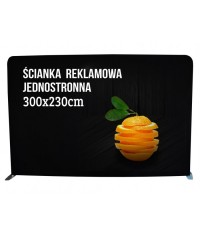 Ścianka reklamowa PROSTA 300x230cm tekstylna jednostronna