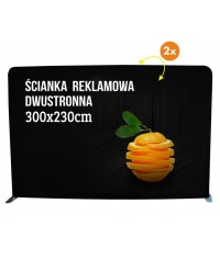 Ścianka reklamowa PROSTA 300x230cm tekstylna jednostronna