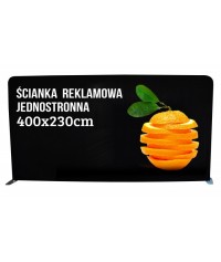 Ścianka reklamowa PROSTA 400x230cm tekstylna jednostronna