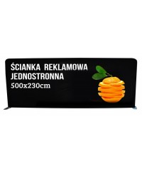 Ścianka reklamowa PROSTA 500x230cm tekstylna jednostronna