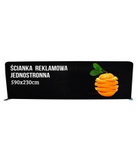 Ścianka reklamowa PROSTA 590x230cm tekstylna jednostronna