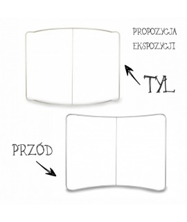Ścianka tekstylna jednostronna łukowa 300x230cm 4x3