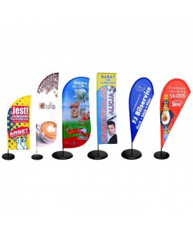 Beach flaga / WINDER - 380x90cm (340x90cm)