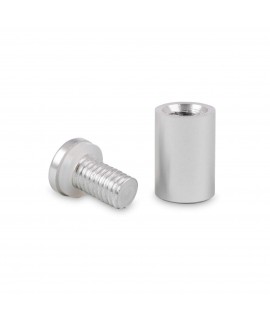 Dystans aluminiowy - 13x13, srebrny mat