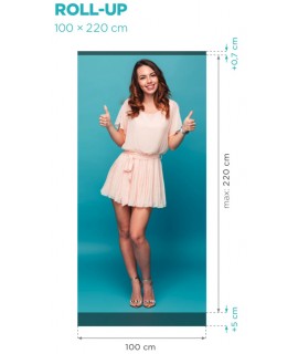 Rollup / Roll-up Wave 100x220 - teleskopowy maszt, system wymiany grafik