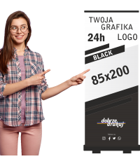 Rollup / Roll-up - Standard Black 85x200